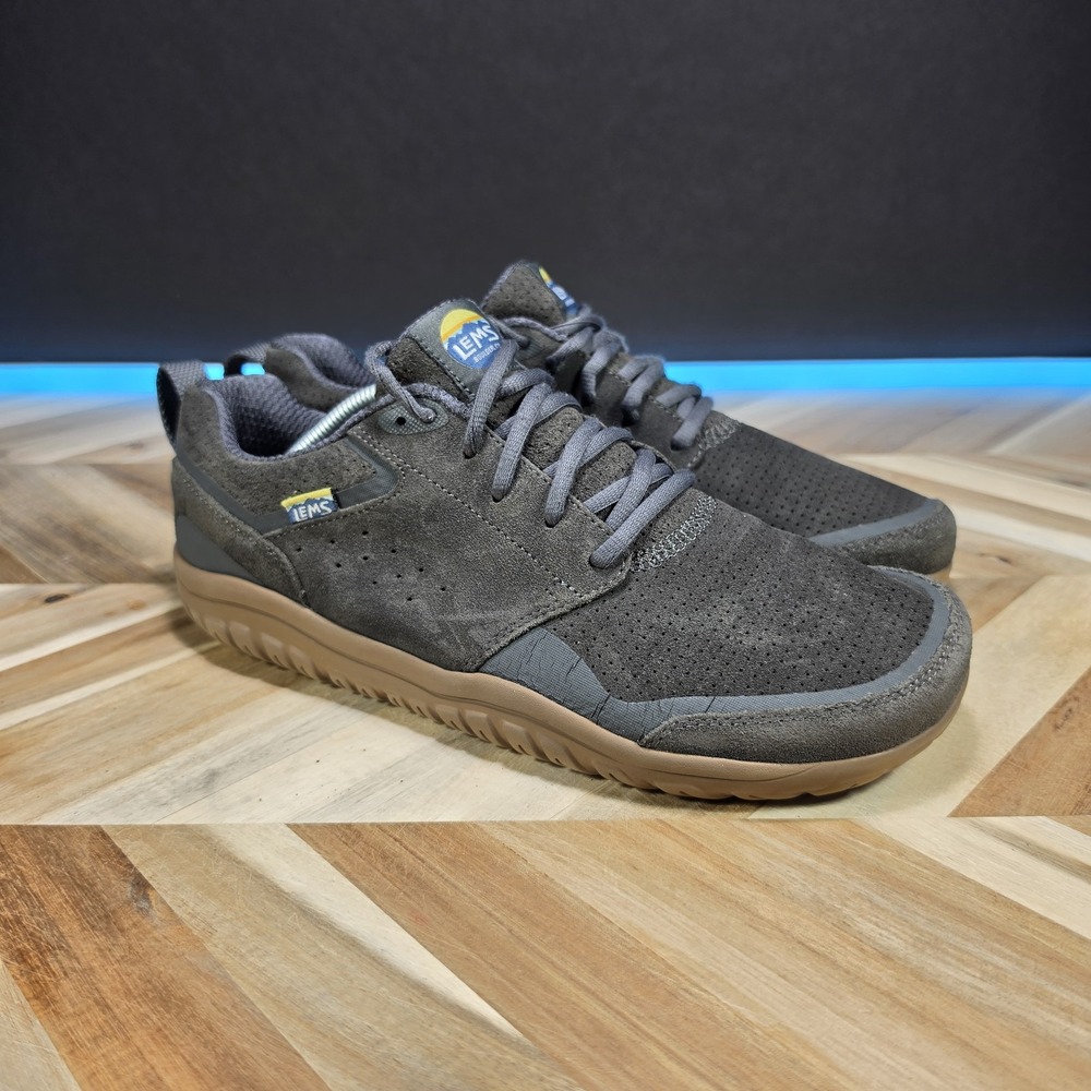 Lems Primal Zen Suede Unisex Men's 11 Women's 12.5 Graphite Barefoot Shoes